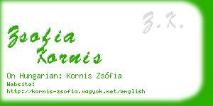 zsofia kornis business card